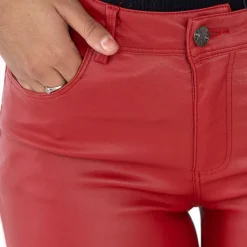 JEANS Housut></noscript>AC Belle Coated housut tummanpunainen