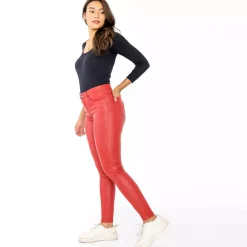 JEANS Housut></noscript>AC Belle Coated housut tummanpunainen