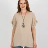 JEANS Lyhythihaiset Paidat Ja Topit>Adela Ciara paita korulla beige