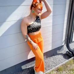 JEANS Housut>Adela Dayanara housut oranssi