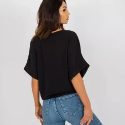 JEANS Lyhythihaiset Paidat Ja Topit>Adela Floe paita korulla musta