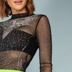 JEANS Pitkähihaiset Paidat | Alusvaatteet></noscript>Amy & Clo Mariia strassibody musta