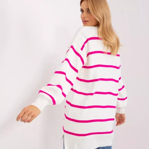 JEANS Neuleet>Avesome Caro fuksiaraidallinen neulepaita