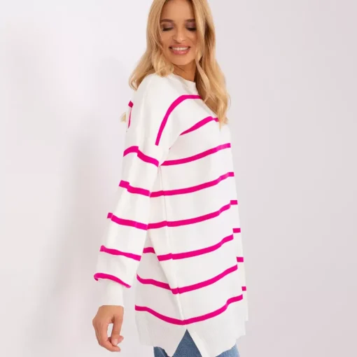 JEANS Neuleet>Avesome Caro fuksiaraidallinen neulepaita
