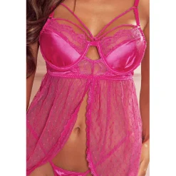 DL Collection Alusvaatteet>Babydoll ja stringit rose