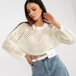 JEANS Neuleet></noscript>Badu Carmen lyhyt neulepaita valkoinen