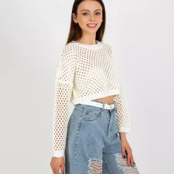 JEANS Neuleet></noscript>Badu Carmen lyhyt neulepaita valkoinen