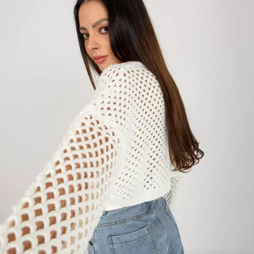 JEANS Neuleet>Badu Carmen lyhyt neulepaita valkoinen