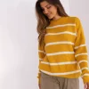 JEANS Neuleet>Badu Carrie raidallinen neulepaita mustard