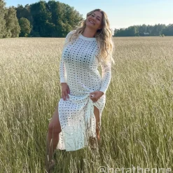 JEANS Neuleet | Maksimekot>Badu Cascade neulemekko l.valkoinen