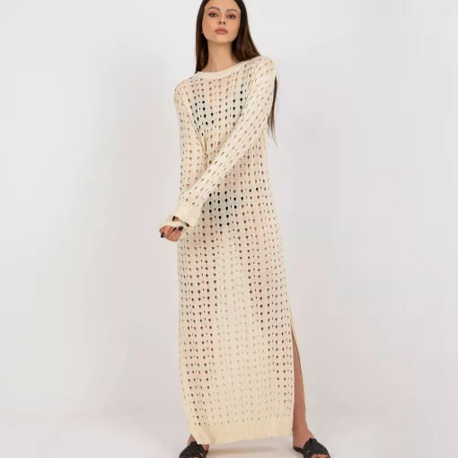 JEANS Neuleet | Maksimekot>Badu Cascade neulemekko light beige