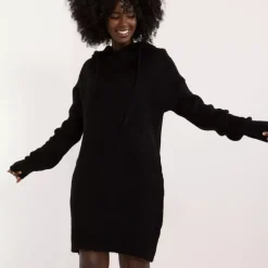 JEANS Neuleet | Hupparit>Badu Masha hupullinen neule musta