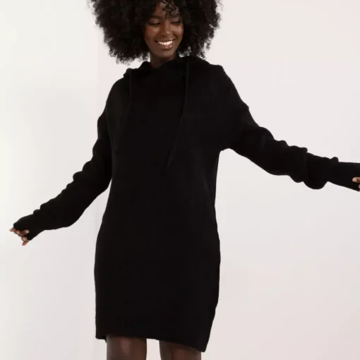 JEANS Neuleet | Hupparit>Badu Masha hupullinen neule musta