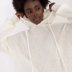 JEANS Neuleet | Hupparit>Badu Masha hupullinen neule l.valkoinen