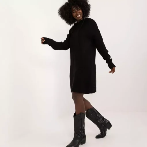 JEANS Neuleet | Hupparit>Badu Masha hupullinen neule musta