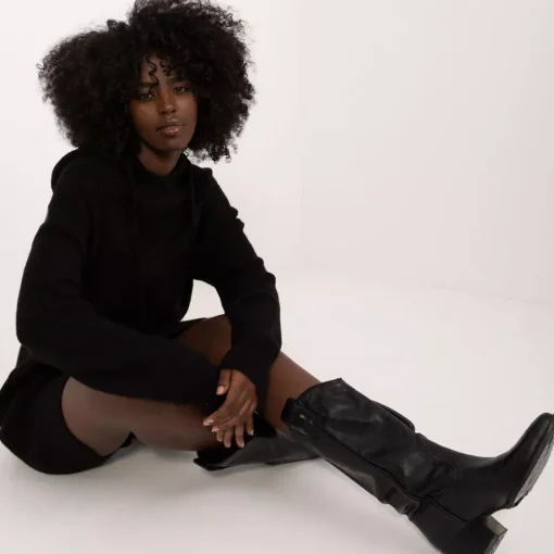 JEANS Neuleet | Hupparit>Badu Masha hupullinen neule musta