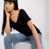 JEANS Lyhythihaiset Paidat Ja Topit>Basic Aileen t-paita musta
