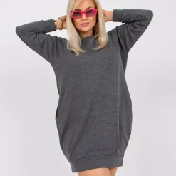 JEANS Pitkähihaiset Paidat | Minimekot>Basic Ariadne collegemekko tummanharmaa