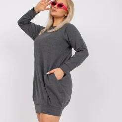 JEANS Pitkähihaiset Paidat | Minimekot>Basic Ariadne collegemekko tummanharmaa