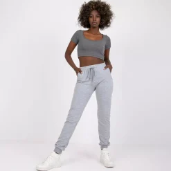 JEANS Housut>Basic Faster trikoohousut vaaleanharmaa