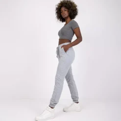 JEANS Housut>Basic Faster trikoohousut vaaleanharmaa