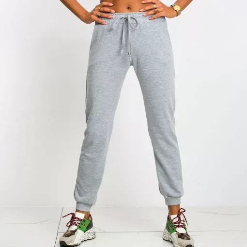 JEANS Housut>Basic Faster trikoohousut vaaleanharmaa