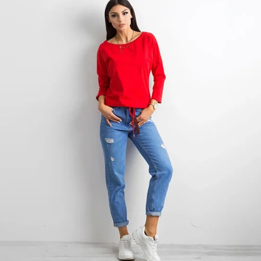 JEANS Pitkähihaiset Paidat>Basic Fiona paita punainen