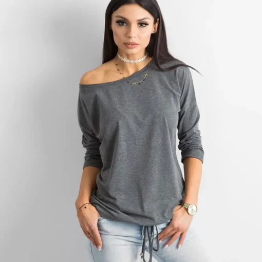 JEANS Pitkähihaiset Paidat>Basic Fiona paita tummanharmaa