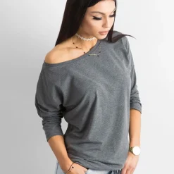 JEANS Pitkähihaiset Paidat></noscript>Basic Fiona paita tummanharmaa