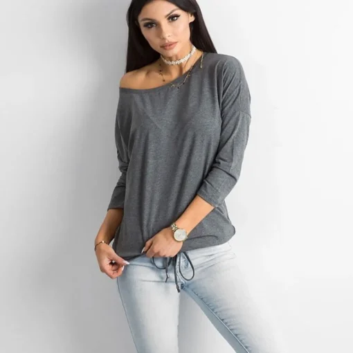 JEANS Pitkähihaiset Paidat>Basic Fiona paita tummanharmaa