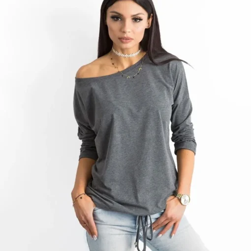 JEANS Pitkähihaiset Paidat>Basic Fiona paita tummanharmaa