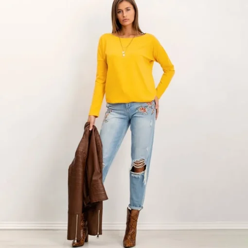 JEANS Pitkähihaiset Paidat>Basic Karla paita mustard
