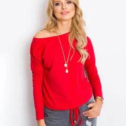 JEANS Pitkähihaiset Paidat>Basic Karla paita punainen