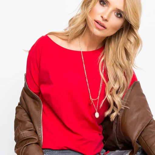 JEANS Pitkähihaiset Paidat>Basic Karla paita punainen
