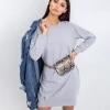 JEANS Pitkähihaiset Paidat | Minimekot>Basic Kristina pitkä trikoopaita vaaleanharmaa