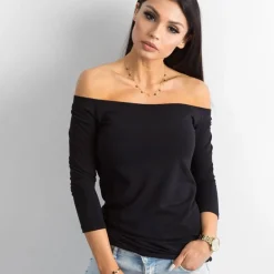 JEANS Pitkähihaiset Paidat>Basic Live Off Shoulder paita musta