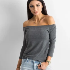 JEANS Pitkähihaiset Paidat>Basic Live Off Shoulder paita tummanharmaa