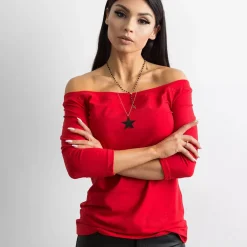 JEANS Pitkähihaiset Paidat>Basic Live Off Shoulder paita punainen