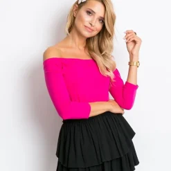 JEANS Pitkähihaiset Paidat>Basic Live Off Shoulder paita fuksia