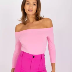 JEANS Pitkähihaiset Paidat>Basic Live Off Shoulder paita pinkki