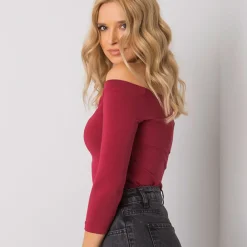 JEANS Pitkähihaiset Paidat>Basic Live Off Shoulder paita burgundi