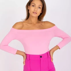 JEANS Pitkähihaiset Paidat>Basic Live Off Shoulder paita pinkki