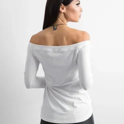 JEANS Pitkähihaiset Paidat></noscript>Basic Live Off Shoulder paita valkoinen