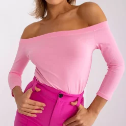 JEANS Pitkähihaiset Paidat></noscript>Basic Live Off Shoulder paita pinkki