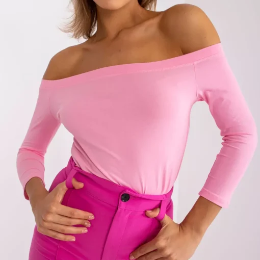 JEANS Pitkähihaiset Paidat>Basic Live Off Shoulder paita pinkki