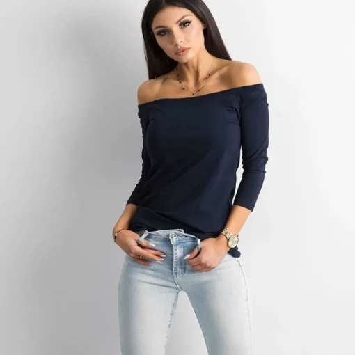 JEANS Pitkähihaiset Paidat>Basic Live Off Shoulder paita navy