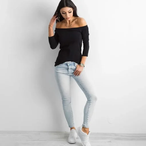 JEANS Pitkähihaiset Paidat>Basic Live Off Shoulder paita musta