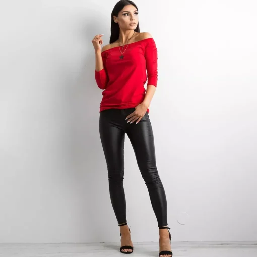 JEANS Pitkähihaiset Paidat>Basic Live Off Shoulder paita punainen