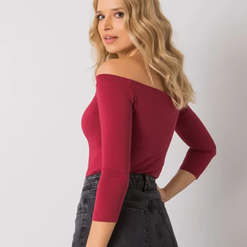 JEANS Pitkähihaiset Paidat>Basic Live Off Shoulder paita burgundi
