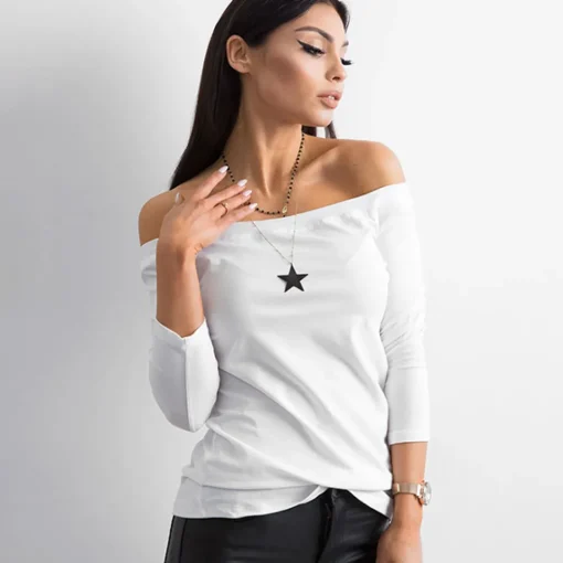 JEANS Pitkähihaiset Paidat>Basic Live Off Shoulder paita valkoinen